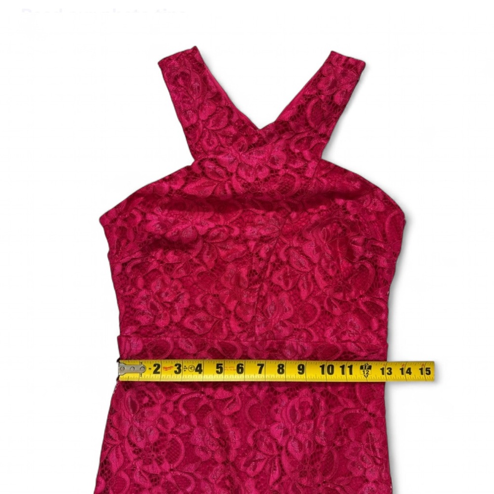 Sam Edelman Hot Pink Fuchsia lace bodycon dress - size 2 - Picture 5 of 7